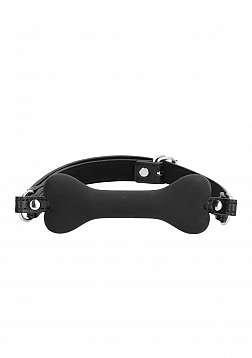 Ouch Puppy Play - Silicone Bone Gag - Black