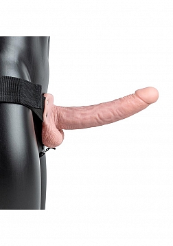 Hollow Strap-on with Balls - 9'' / 23 cm - Flesh