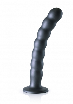 Beaded G-Spot Dildo - 8'' / 20,5 cm - Gun Metal